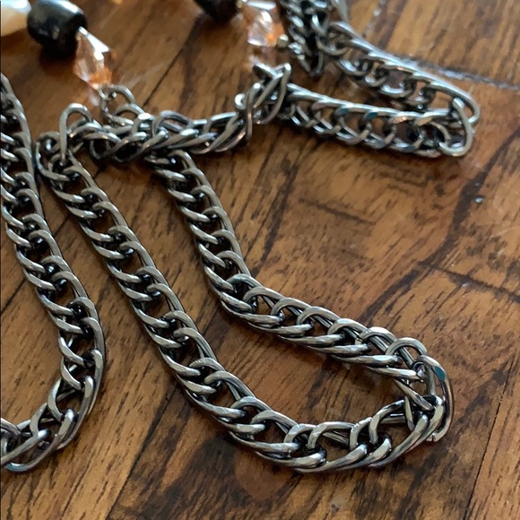 3/$10 NEW double link peach necklace - Picture 4 of 4